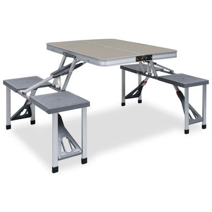 Inklapbare vidaXL campingtafel met vier zitjes, lichtgewicht en praktisch ontwerp.