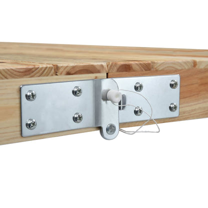 Detail van de metalen scharnierverbinding van de vidaXL inklapbare campingtafel.
