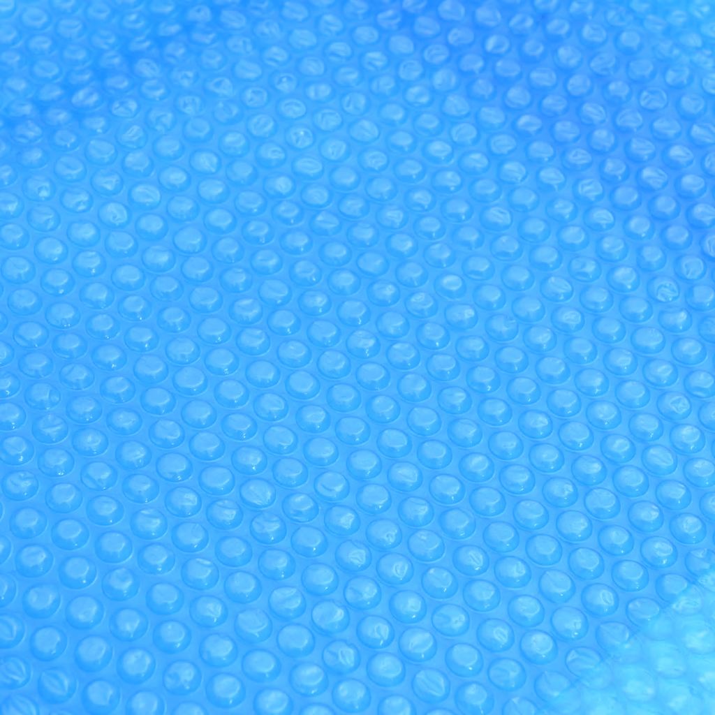 Detail van de blauwe PE zwembadhoes van vidaXL met luchtbellenstructuur.