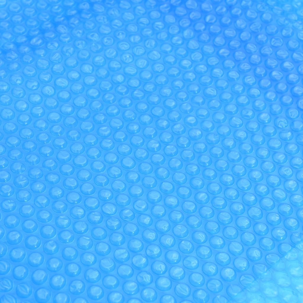 Detail van de blauwe vidaXL zwembadhoes met luchtbubbels voor isolatie.
