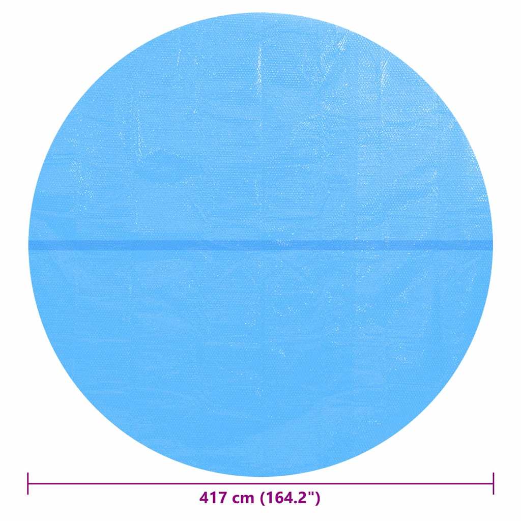Detail van de blauwe vidaXL zwembadhoes van 417 cm, met een gladde afwerking.