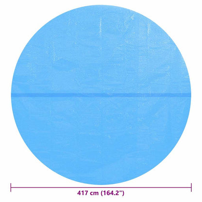 Detail van de blauwe vidaXL zwembadhoes van 417 cm, met een gladde afwerking.