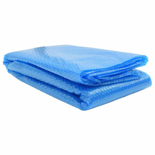 vidaXL zwembadhoes 400x200 cm, blauw, opgevouwen met een structuur voor warmtebesparing.