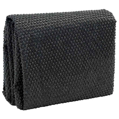 Detail van de vidaXL zwembadhoes 250 cm in zwart, met structuur voor warmtebehoud.