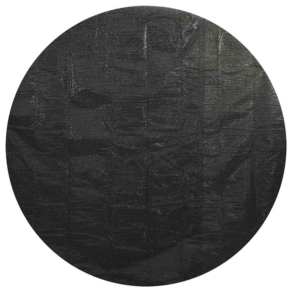 Detail van de zwarte vidaXL zwembadhoes van 250 cm, met een gladde textuur.