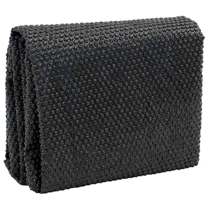 Detail van de vidaXL zwembadhoes in zwart PE, met structuur voor warmtebesparing.
