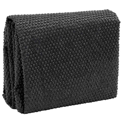 Detail van de vidaXL zwembadhoes in zwart, met structuur van bubbels voor optimale isolatie.