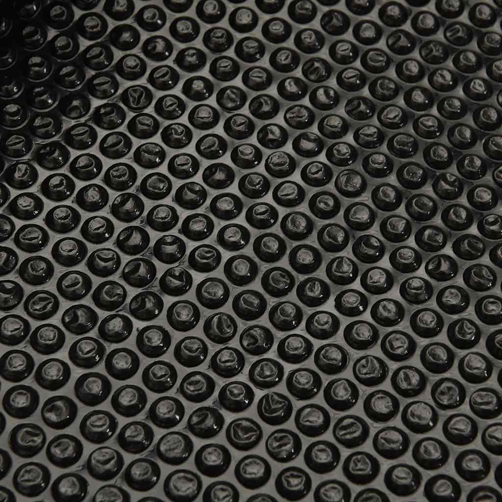 Detail van de zwarte PE zwembadhoes van vidaXL met bubbels voor warmtebehoud.