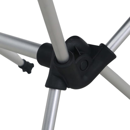Detail van het stevige aluminium frame van de vidaXL campingstoel met verstelbare verbinding.