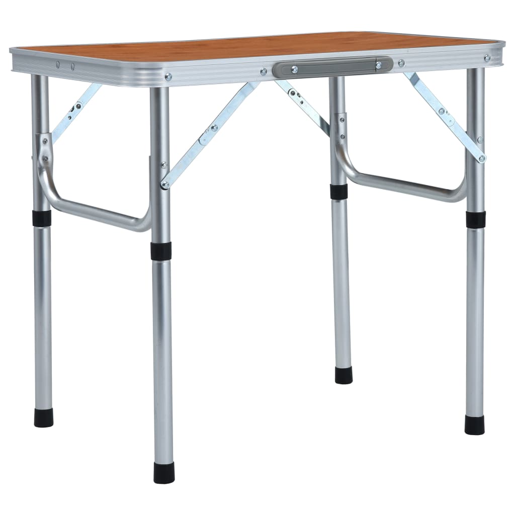 vidaXL inklapbare campingtafel 60x45 cm met lichtgewicht aluminium frame en MDF blad.