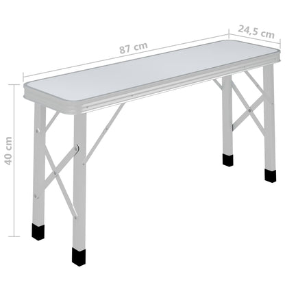 Detail van de witte vidaXL bank met afmetingen en stevige poten.