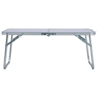 Zijaanzicht van de vidaXL campingtafel, inklapbaar met aluminium frame en MDF blad.