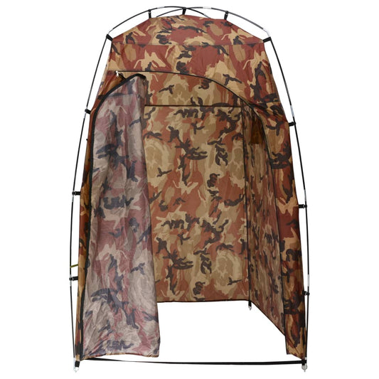vidaXL douchetent camouflage met stevig frame en open ingang voor privacy in openbare ruimtes
