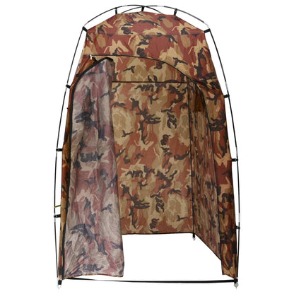 vidaXL camouflage douchetent met ruime toegang en stevig frame, vooraanzicht