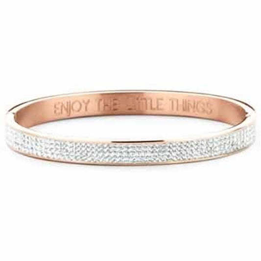 Elegante CO88 Collection armband in roze goud met sprankelende details.