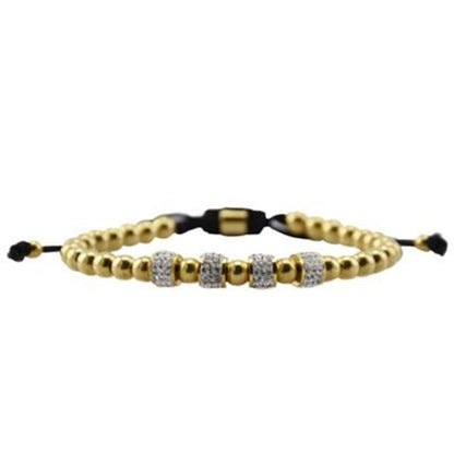 Gouden CO88 Collection armband met glinsterende details en verstelbare sluiting.