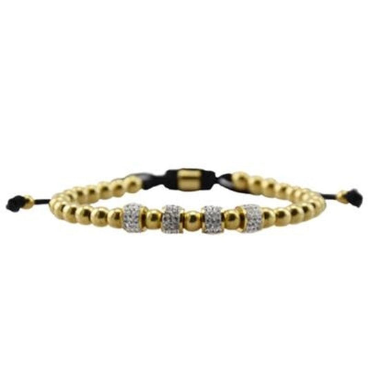 Gouden CO88 Collection armband met glinsterende details en verstelbare sluiting.