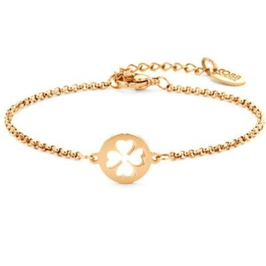 Elegante rosegouden CO88 Collection armband met een verfijnd klavertje vier ontwerp.