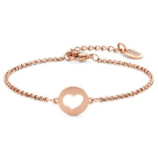 Elegante roze gouden armband van CO88 Collection met hartvormige hanger.