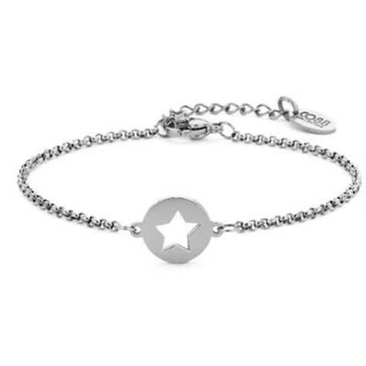 Zilverkleurige CO88 Collection armband met sterdetail, elegant en verfijnd ontwerp.