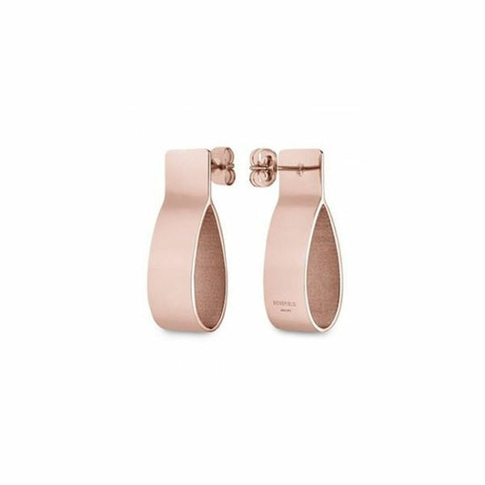 Elegante Rosefield oorbellen in roségoud met een moderne, stijlvolle vorm.