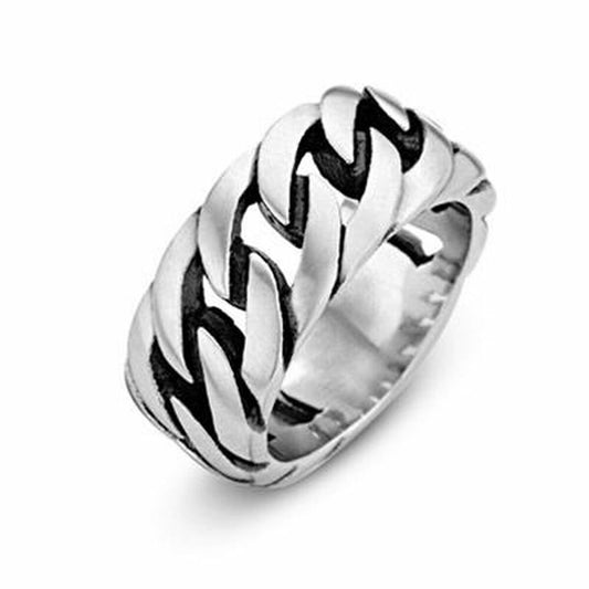 Ring Uniseks Frank 1967 met een elegante, gevlochten zilveren ontwerp.