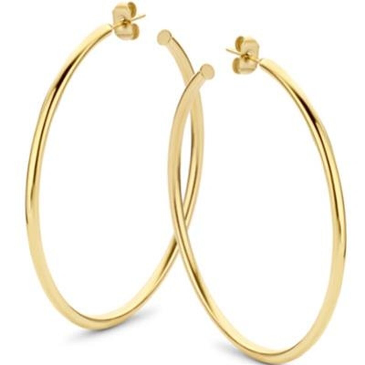Gouden CO88 Collection oorbellen met een elegante, ronde vorm en een glanzende afwerking.