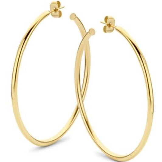 Gouden CO88 Collection oorbellen met een elegante, ronde vorm en een glanzende afwerking.