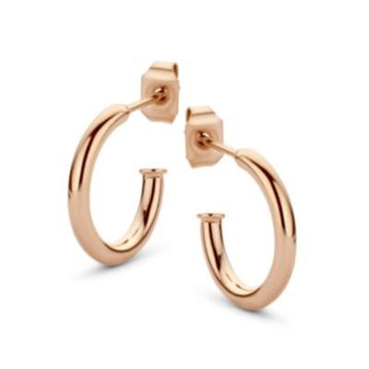 Elegante rosegouden CO88 Collection oorbellen met een moderne, ronde vorm.
