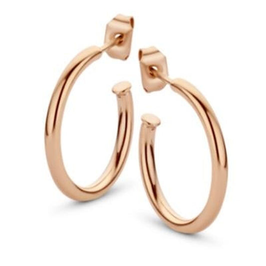 Elegante rosegouden CO88 Collection oorbellen met een tijdloos ontwerp en comfortabele pasvorm.