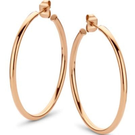 Elegante roségouden oorbellen van CO88 Collection met een moderne, ronde vorm.
