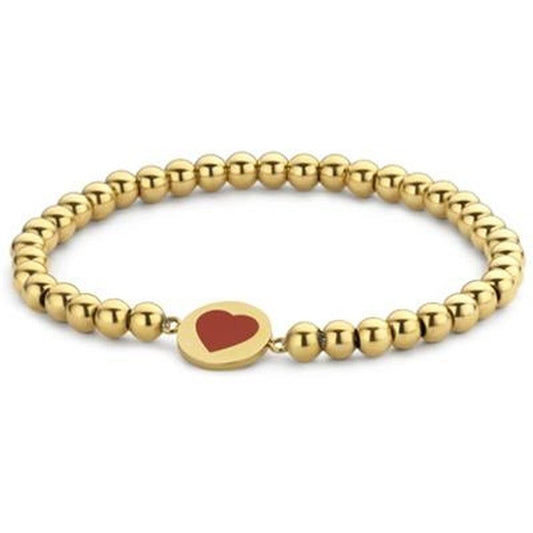 Gouden CO88 Collection armband met hartvormige hanger, elegant en stijlvol ontwerp.