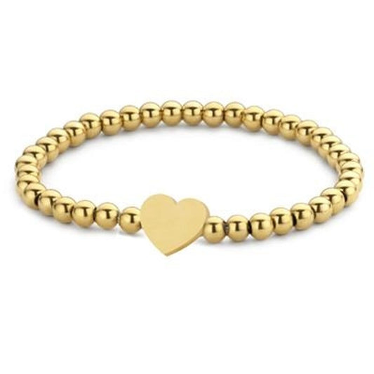 Gouden CO88 Collection armband met hartje, elegant en stijlvol accessoire voor dames.
