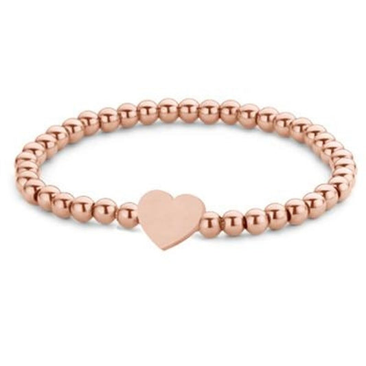 Elegante roségouden CO88 Collection armband met hartje, subtiel en stijlvol design.