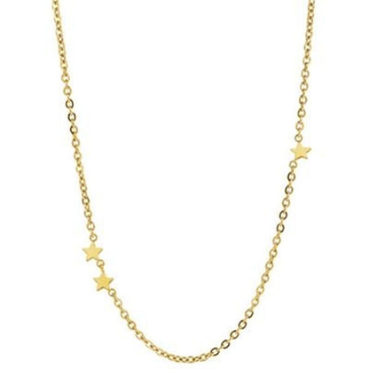 Gouden damesketting van CO88 Collection met sterren, elegant en tijdloos ontwerp.