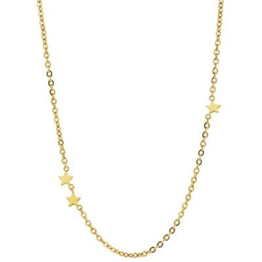 Gouden damesketting van CO88 Collection met sterren, elegant en tijdloos ontwerp.