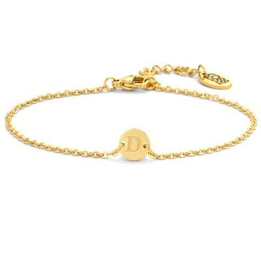 Gouden CO88 Collection armband voor dames met elegante schakel en initialen.
