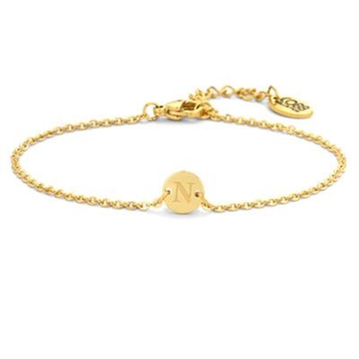 Gouden CO88 Collection armband voor dames met elegante schakel en initialen.