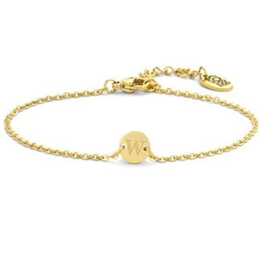 Gouden CO88 Collection armband voor dames met een elegant ontwerp en initialen.