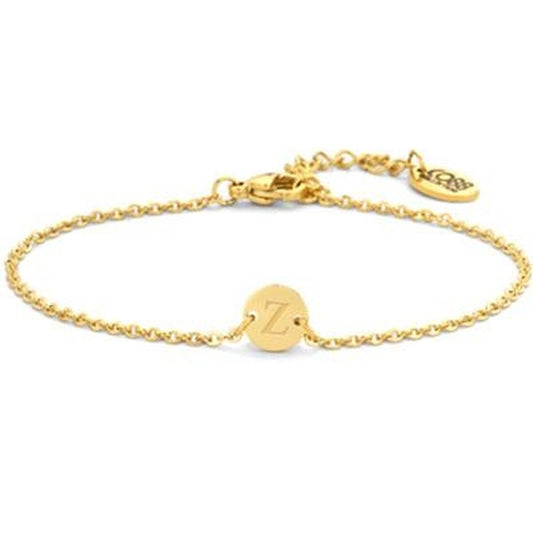 Gouden CO88 Collection armband met elegante schakel en initialen, perfect voor elke gelegenheid.