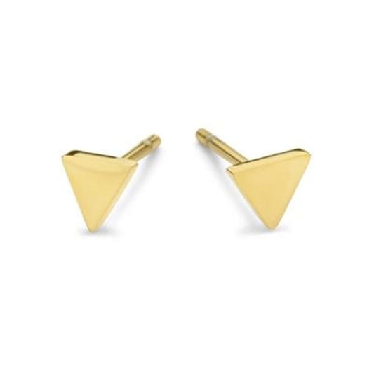Gouden CO88 Collection oorbellen met een elegant driehoekig ontwerp.