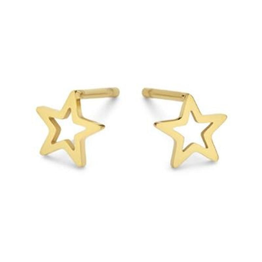 Gouden stervormige oorbellen van CO88 Collection met elegante afwerking.