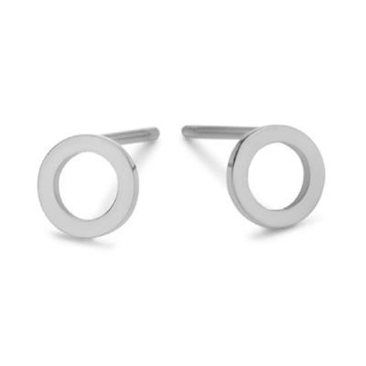 Zilverkleurige CO88 Collection oorbellen met een elegant, rond ontwerp.
