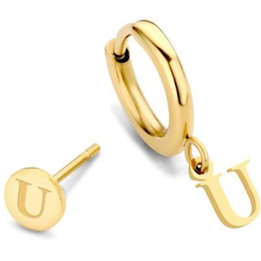 Gouden CO88 Collection oorbellen met elegante afwerking en hangend detail.