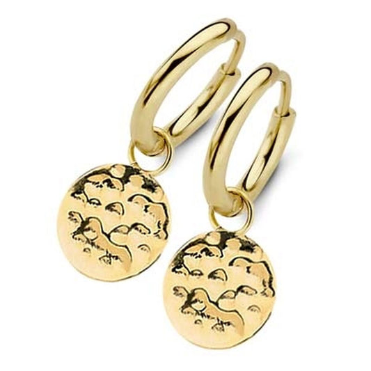 Gouden CO88 Collection oorbellen met elegante hangers en een tijdloos ontwerp.