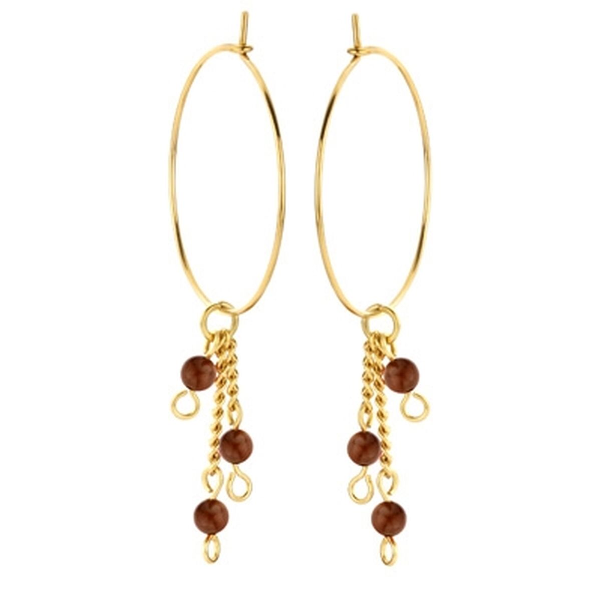 Gouden CO88 Collection oorbellen met elegante afwerking en hangende details.