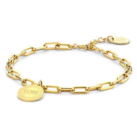 Gouden CO88 Collection armband met elegant ontwerp en schakelstructuur.