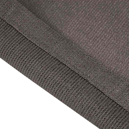 Detail van de antracietkleurige rand van het vidaXL tenttapijt, ademend materiaal.