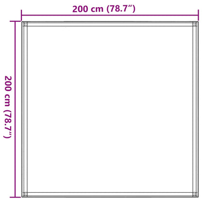 Detail van het vidaXL tenttapijt van 200x200 cm met geïntegreerde ogen voor bevestiging.