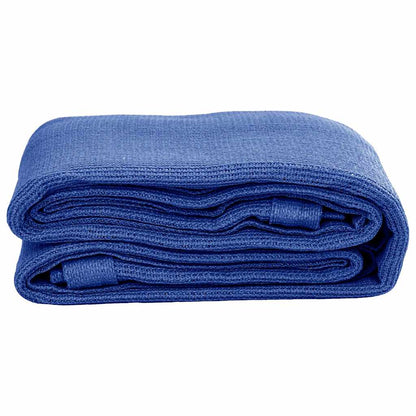 Blauw vidaXL tenttapijt, opgerold en zichtbaar van bovenaf, met een stevige structuur.